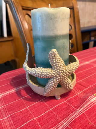 Star Fish Candle Holder w/Candle