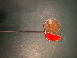 Handcrafted Stained Glass Snail Suncatcher Stake
