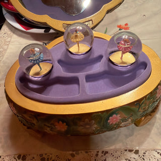 Vintage Disney 1991 Princess Snow Globe Musical Ballerina Jewelry box VV