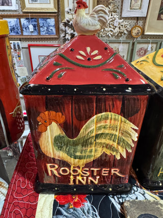 Pier 1 Rooster Ceramic Canister Set of 4