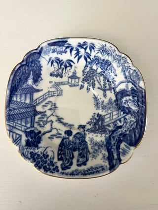 Vintage Royal Crown Derby Blue Mikado saucer