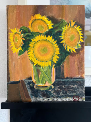 Original sunflower oil drawing
