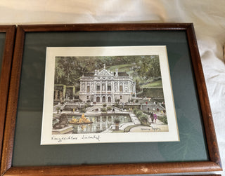 Collection of 7 Framed Maurice Legendre Lithographs: Germany Scenes (10.5" x 8.75")