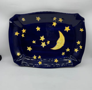 90s Celestial moon and stars platter