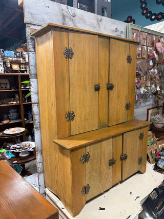 Antique Step-Back Pine Cabinet RSV