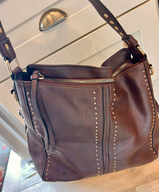Montana West Brown Brass Purse