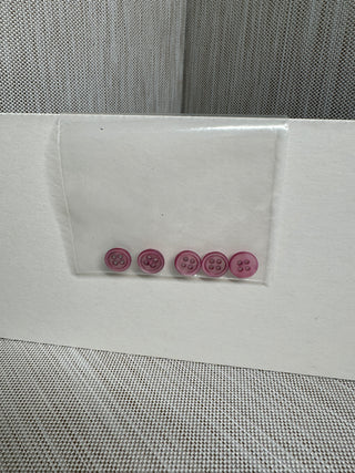 5 Vintage Mauve Dusty Pink 4-Hole Sewing Buttons