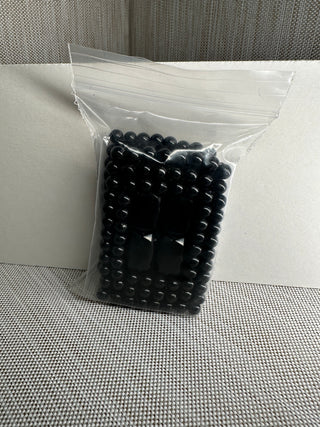 Black Jet Glass Ball Buttons