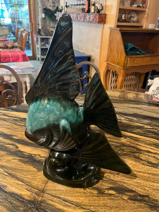 Vintage Blue Mountain Pottery Angel Fish Sculpture