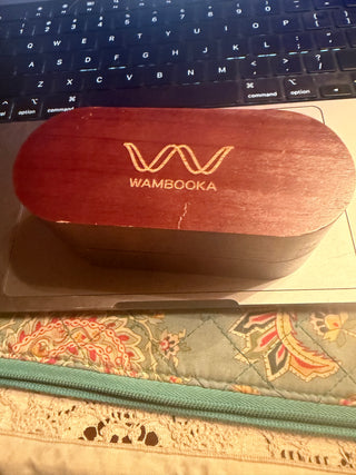 Wambooka Hand Crafted Guitar Pick with anatomical imprint in bone  horn, wood and coconut