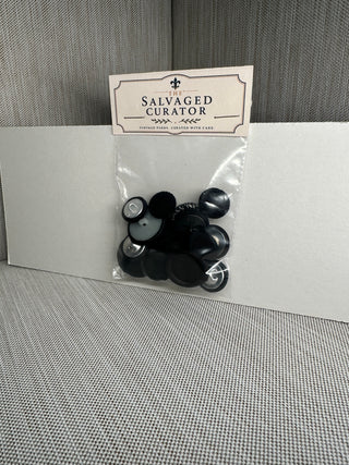 Vintage Black Button Assortment Bag