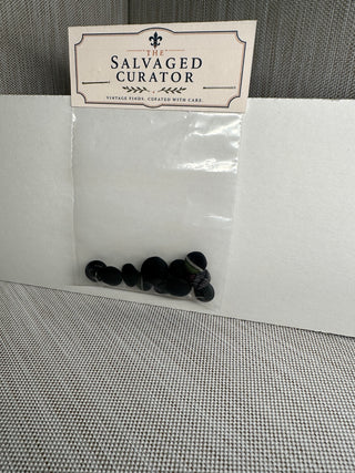 Vintage Miniature Black Button Collection