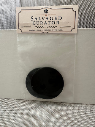 Vintage Oversized Matte Black Statement Buttons