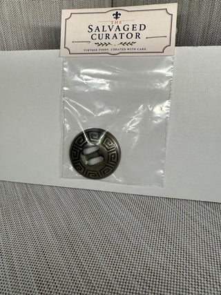 Vintage Greek Key Bronze 2-Hole Button Set