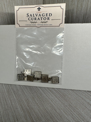 Vintage Silver Square "ART" Monogram Button Lot