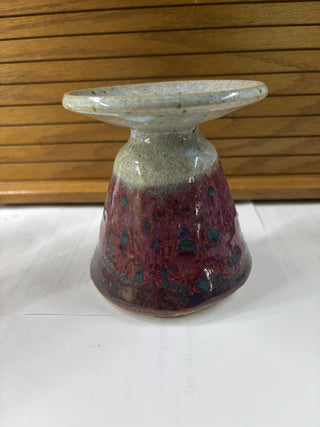 Handmade studio pottery candle holder