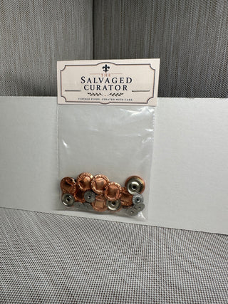 Vintage Copper and Silver Jean Snaps Set