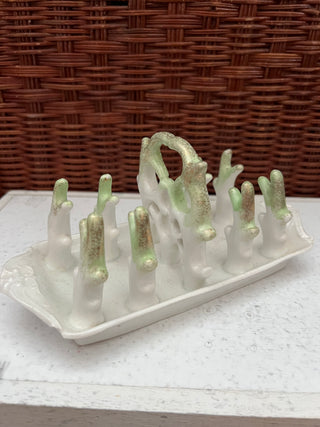 Antique porcelain toast rack