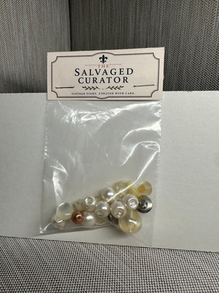 Vintage Pearlized Mixed Shank Button Lot