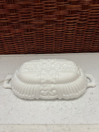 Milk glass dish