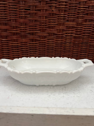 Milk glass dish