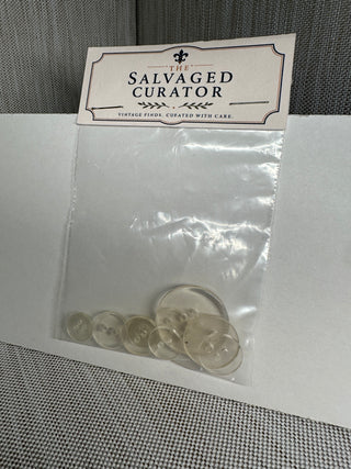 Vintage Clear Lucite Round Button Lot