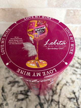 New Lolita Birthday Girl Wine Glass