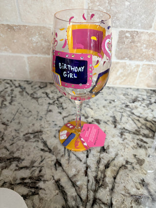 New Lolita Birthday Girl Wine Glass