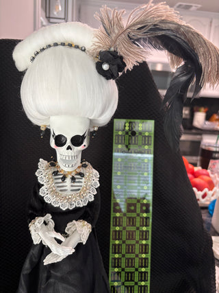 LE - Fancy Victorian Lady Skeleton Day of the Dead Halloween Tree Topper