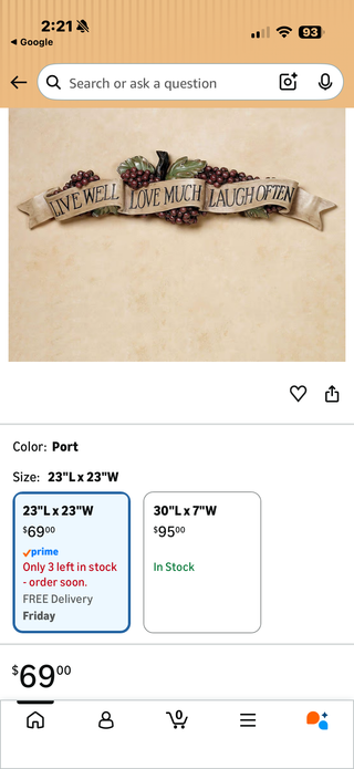 Wine Wall Hanging Live Well Love Much Laugh Often