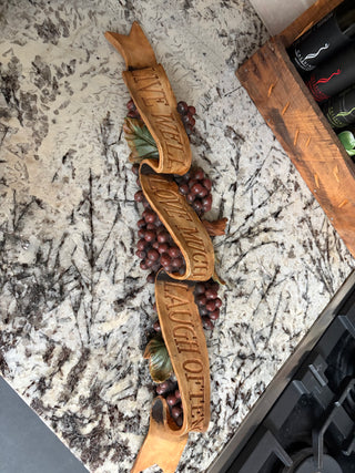Wine Wall Hanging Live Well Love Much Laugh Often