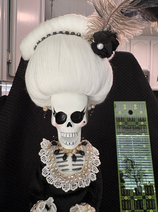 LE - Fancy Victorian Lady Skeleton Day of the Dead Halloween Tree Topper