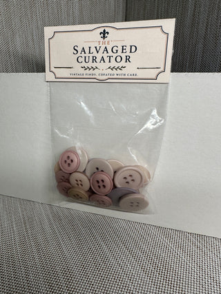 Vintage Mauve & Dusty Rose Buttons