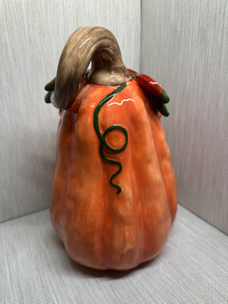 Pacific Rim Ceramic Pumpkin Fall Centerpiece Decor 9.5"