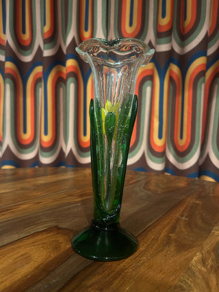 Hand-blown Art Glass Bud Vase - Sunflower