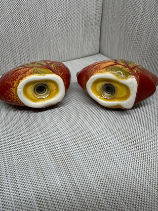 Ceramic Autumn Maple Leaf Salt and Pepper Shakers Set 3.5"