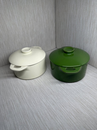 Brocc Your Body Mini Round Ceramic Cocotte Set (2 Bowls, 2 Lids)