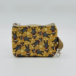 Handmade Coin Bag - Sock Monkey - FPO