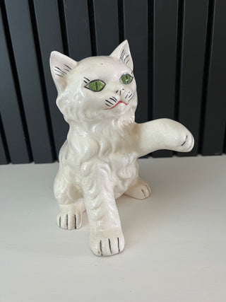 Vintage white cat figurine