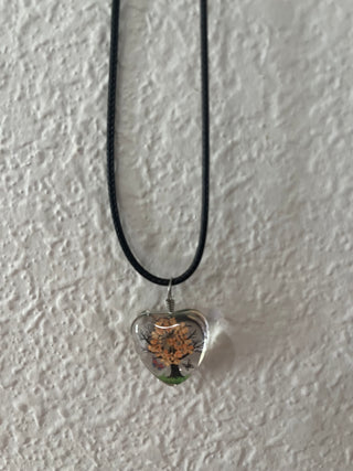 Necklace with tree pendant