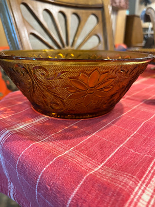 Indiana Glass Amber Tiara Serving Bowl