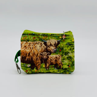 Handmade Coin Bag - Highland Cows - RCD