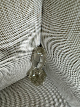 Paneled Clear Glass Replacement Decanter Stopper - As-Is Chipped Top