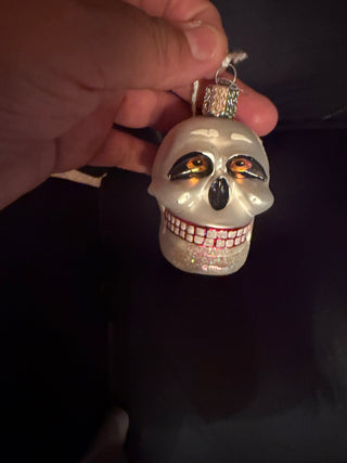 Vintage 2001  Old World Christmas The Skull Ornament Halloween