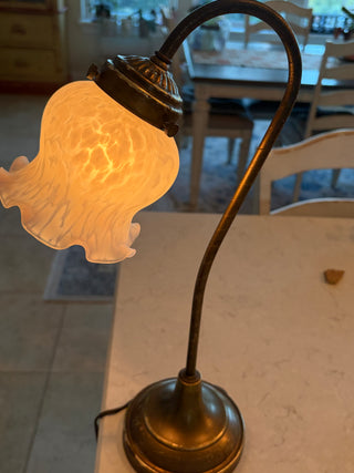 Vintage Brass Gooseneck Desk Lamp