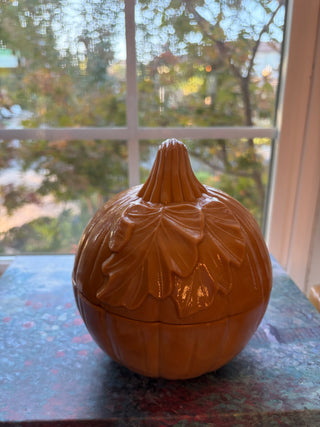 Vintage Longaberger Caramel Milk Glass Pumpkin