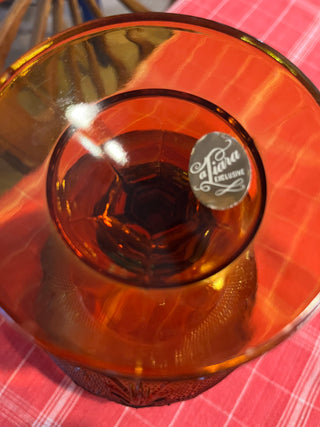Indiana Glass Amber Tiara Glass Large Compote Pedestal