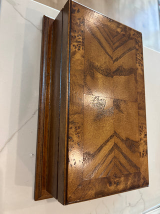 Vtg. Inlaid Wood Jewelry Box