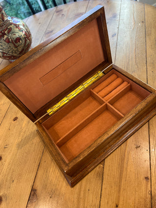 Vtg. Inlaid Wood Jewelry Box
