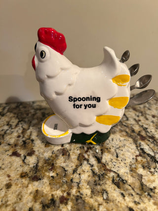 Vintage Chicken  Measuring  Spoon Holder